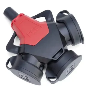 3-Wege Schuko Kupplung / 16 A / 230 V / weiblich Kostenloser Rückversand