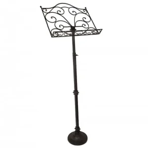 Notenpult Gästebuch-Ständer Notenständer Höhe Verstellbar Eisen Antik-Stil Braun Kostenloser Versand