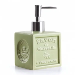Zertifiziert Seifenspender - Savon de Marseille - Keramik Olivgrün