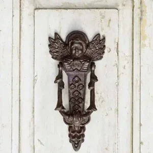 Top-Seller Türklopfer Engel Nostalgie Gusseisen Braun Vintage Antik-Stil