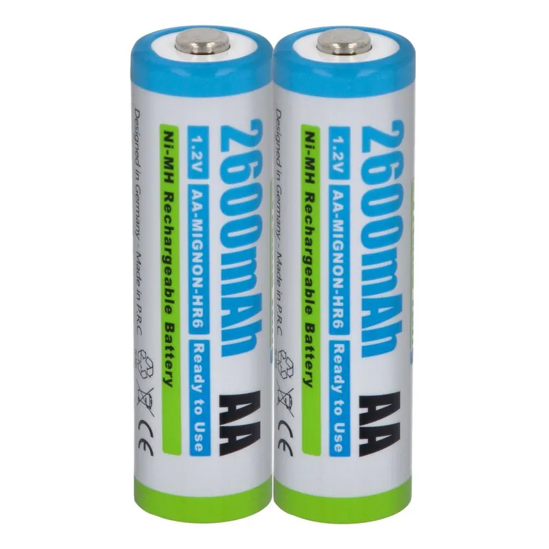 2 x Akku kompatibel mit Samsung AA/R4 - Ni-MH 2600mAh 1.2V - für SPR 5200, 5210, 5220, 5250, Sanyo Digitalk 200, 250 Premium