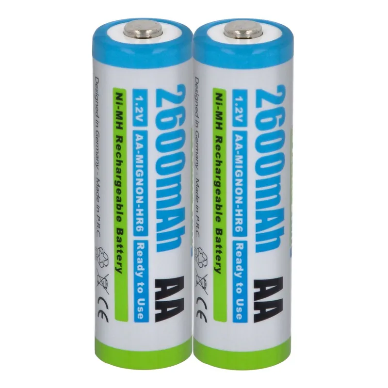 2 x Akku kompatibel mit MBO Alpha CT1600, CT1650, CT1680, CT1800, Panasonic KX-TCD 700 - Ni-MH 2600mAh 1.2V Geld-Zurück-Garantie
