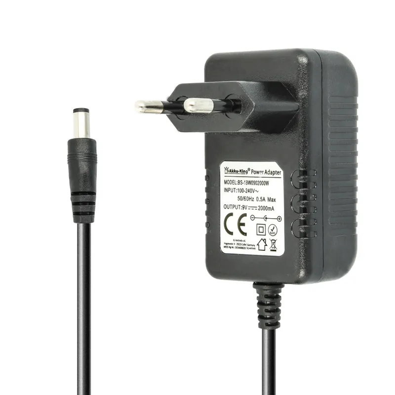 Nur Heute Netzteil 9V 2A 18W | 5,5 x 2,5 mm Stecker | Außen MINUS -(+ Innen PLUS | Universal Ladegerät kompatibel mit Drucker, Konsolen, USB-Hubs, Router, Festplatten
