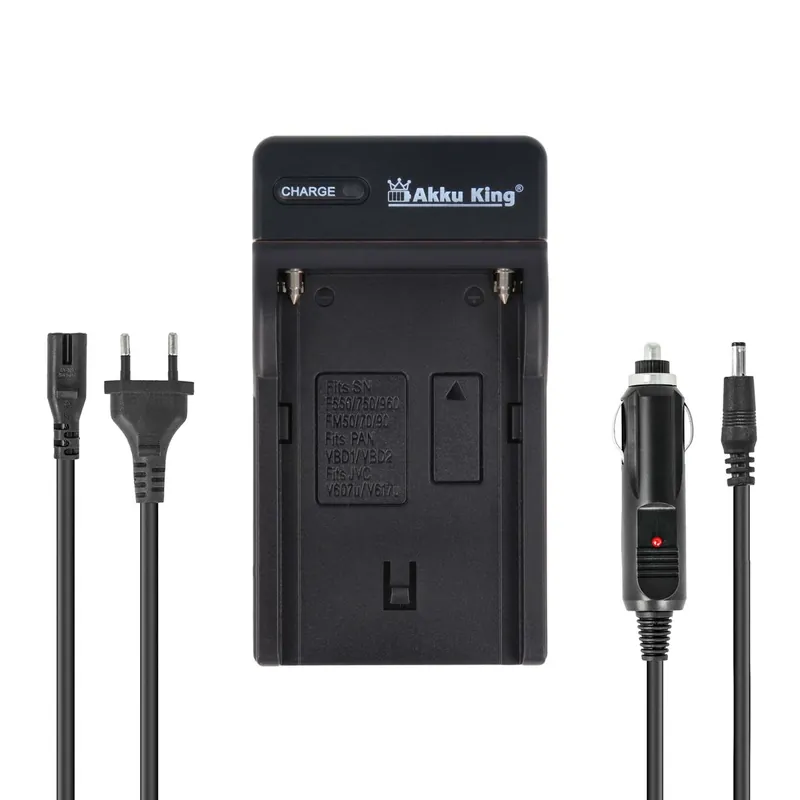 2in1 KFZ + Netz Ladegerät kompatibel mit Sony Akku NP-FM500H inkl. KFZ-Adapter Geld-Zurück-Garantie