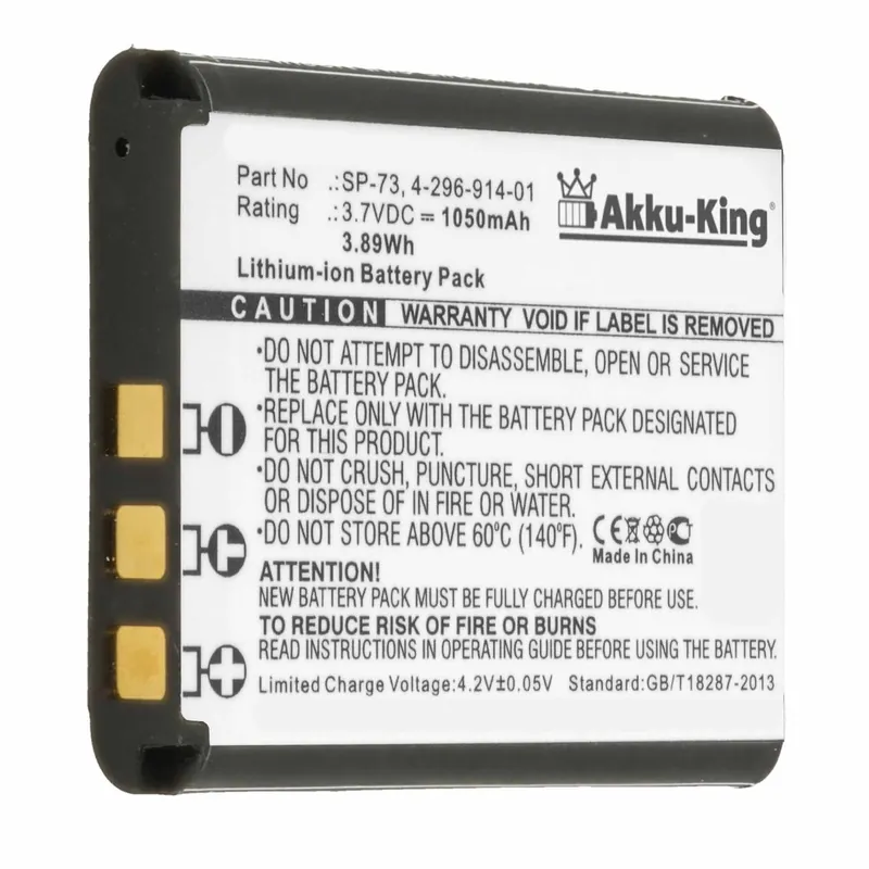 Akku kompatibel mit Sony SP-73 - Li-Ion 1050mAh - für MDR-1000X, PHA-1, PHA-2, WH-1000XM2 Bestseller