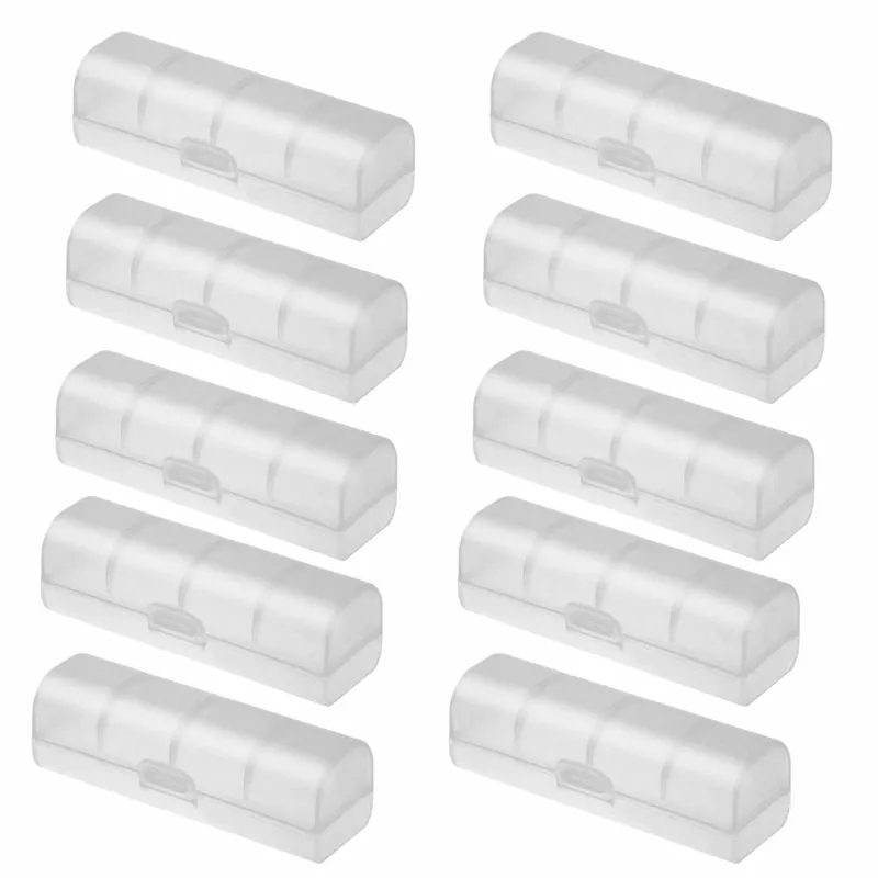 10er Pack Aufbewahrungsbox für 1x 18650 (Für Zellen ohne PCB) Akkus / Batterien - 10er Set Knallerangebot