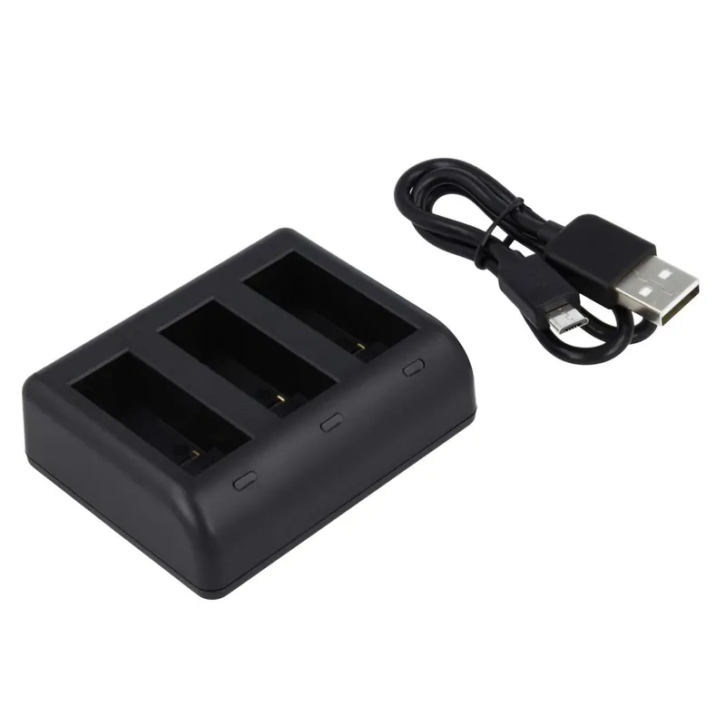 3-fach Ladestation kompatibel mit GoPro SPBL1B Hero 9 Black - bis zu drei Akkus gleichzeitig laden Super-Preis