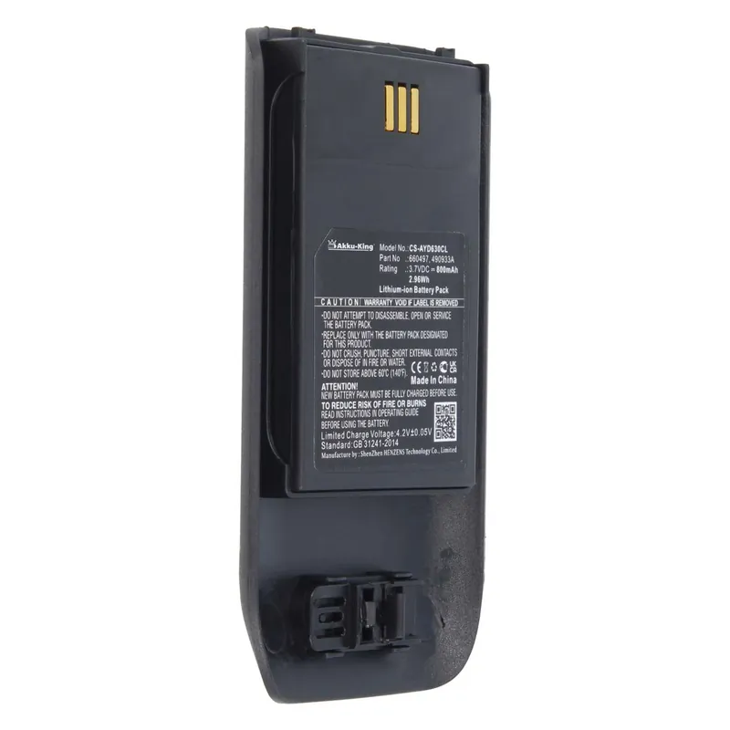 Akku kompatibel mit Ascom 490933A, 660497 - Li-Ion 800mAh - für AVAYA DECT 3735, D63, DH7, Mitel 5614 Garantierte Lieferung