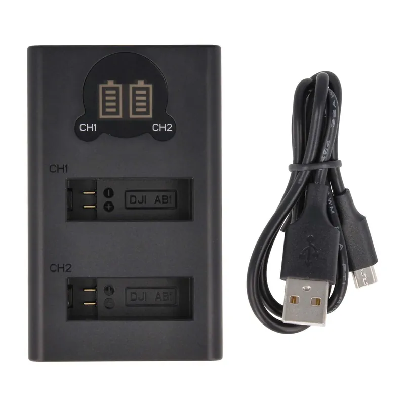 2-fach Ladestation kompatibel mit DJI BM-AB1 - mit LCD Display USB-Anschluss / DL-Serie 4.35V Mengenrabatt