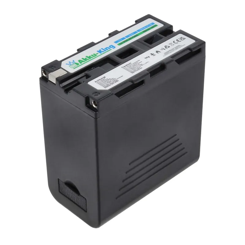 Ab Werk Akku kompatibel mit Sony NP-F980L - Li-Ion 7800mAh - mit USB-C Input - LCD Anzeige und 5V USB Output - für NP-F750, NP-F770, NP-F950, NP-F960