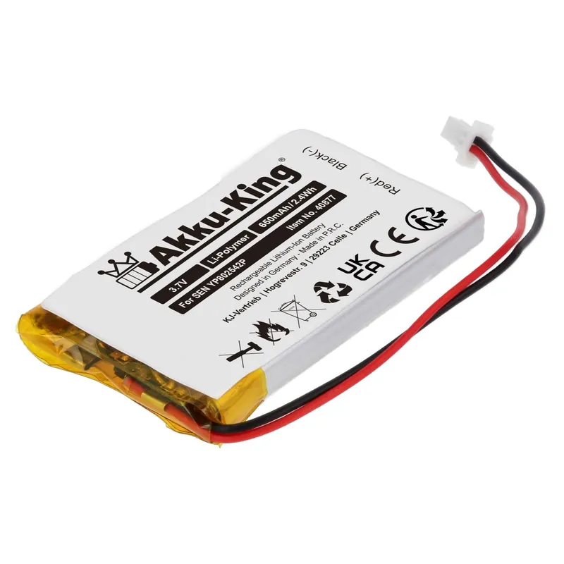 Finale Aktion Akku kompatibel mit Sena YP802542P - Li-Polymer 650mAh - für SMH-10S, SMH-20S