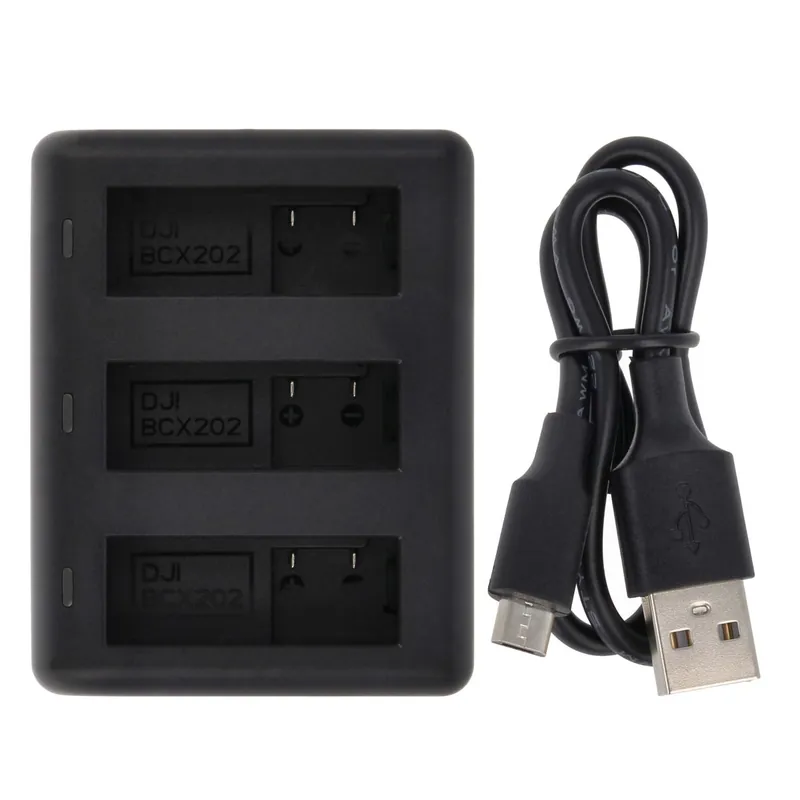 3-fach Akku Ladestation für DJI Osmo Action 3, 4, 5 Pro - BCX202 / BCX204 - schwarz Heißes Angebot