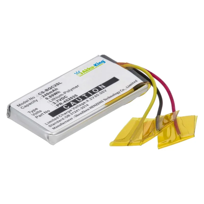 Akku kompatibel mit Bose PR-452035 - Li-Polymer 240mAh - für QuietComfort 20, QC20, Mio MiVue C330, C335 Expressversand