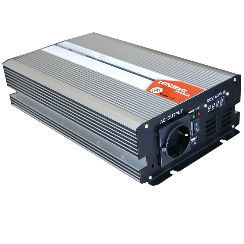Billig Spannungswandler Modifizierter Sinus 12 Volt 1500 Watt