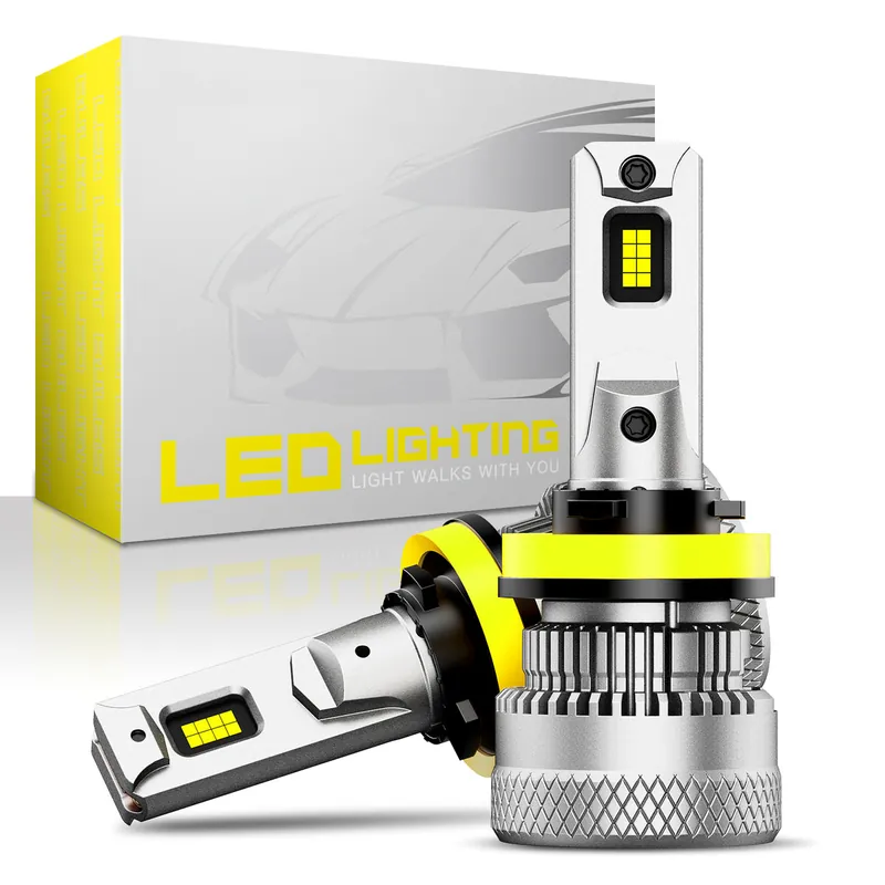 Geld-Zurück-Garantie NOEIFEVO H11 Auto Scheinwerferlampe, 40.000 Lumen, 200W, 6500K Weiß, IP68 Wasserdicht, 100.000 Stunden Lebensdauer, Abblend- und Fernlicht