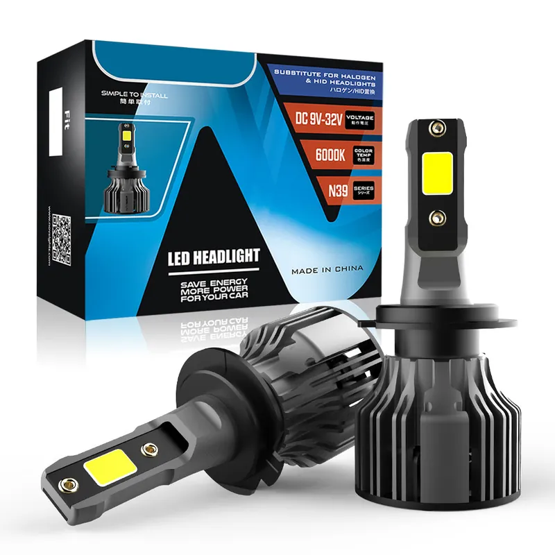 2 Stück 72W 10000LM Lumen Auto Scheinwerferlampe, H7 H11  9005 9006  H4  LED Lampe Billig