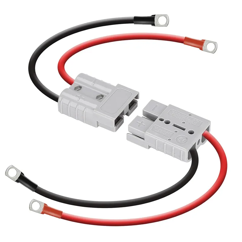 2 Stück Batterieanschluss, Anderson 50A/120A auf M8 Batterie-Stromübertragungsanschluss, 2AWG/4AWG/7AWG/8AWG/12AWG Elektrokabel Schneller Versand