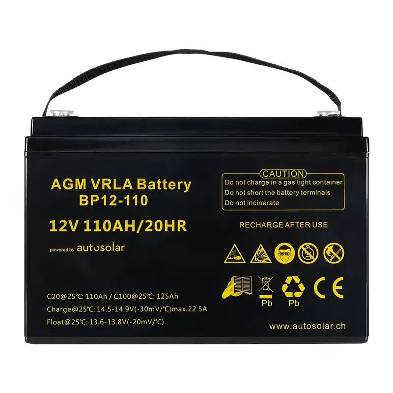 110 Ah AGM-Batterie - wartungsfreie 12 Volt Solarbatterie - Deep Cycle Meistverkauft