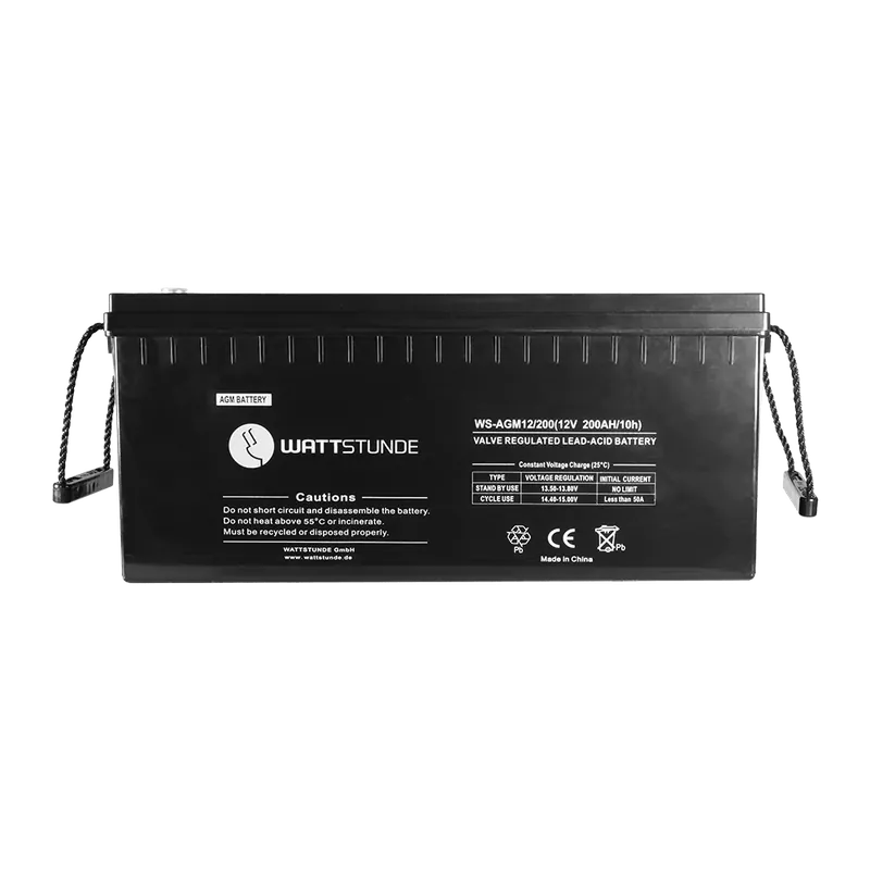 200 Ah AGM-Batterie WATTSTUNDE - wartungsfreie 12 Volt Solarbatterie - Deep Cycle Top-Qualität